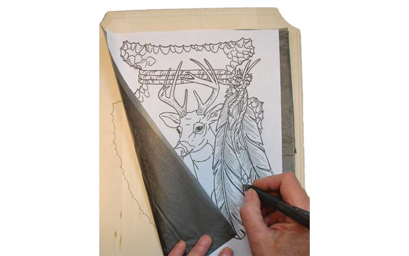 How to use pattern for wood carving