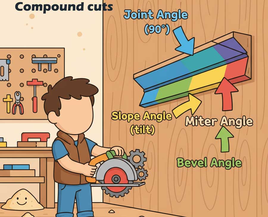 Compound Cuts Miter Angle Calculate