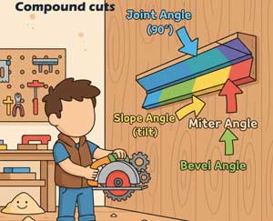 Compound Cut Measurement Diagram