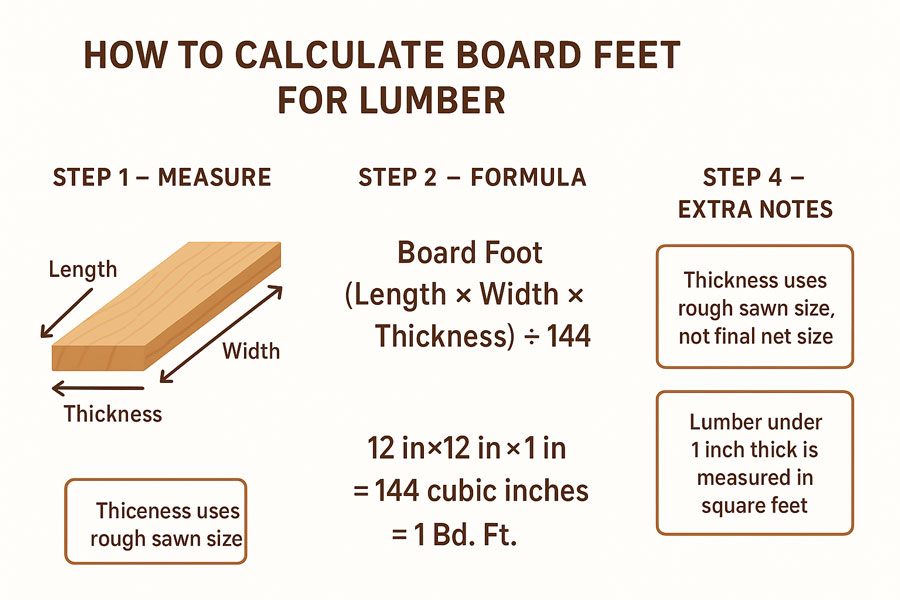 Infographic For Board Feet Calculation