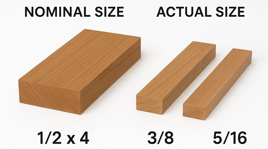 Nominal Vs Actual Size Of Hardwood
