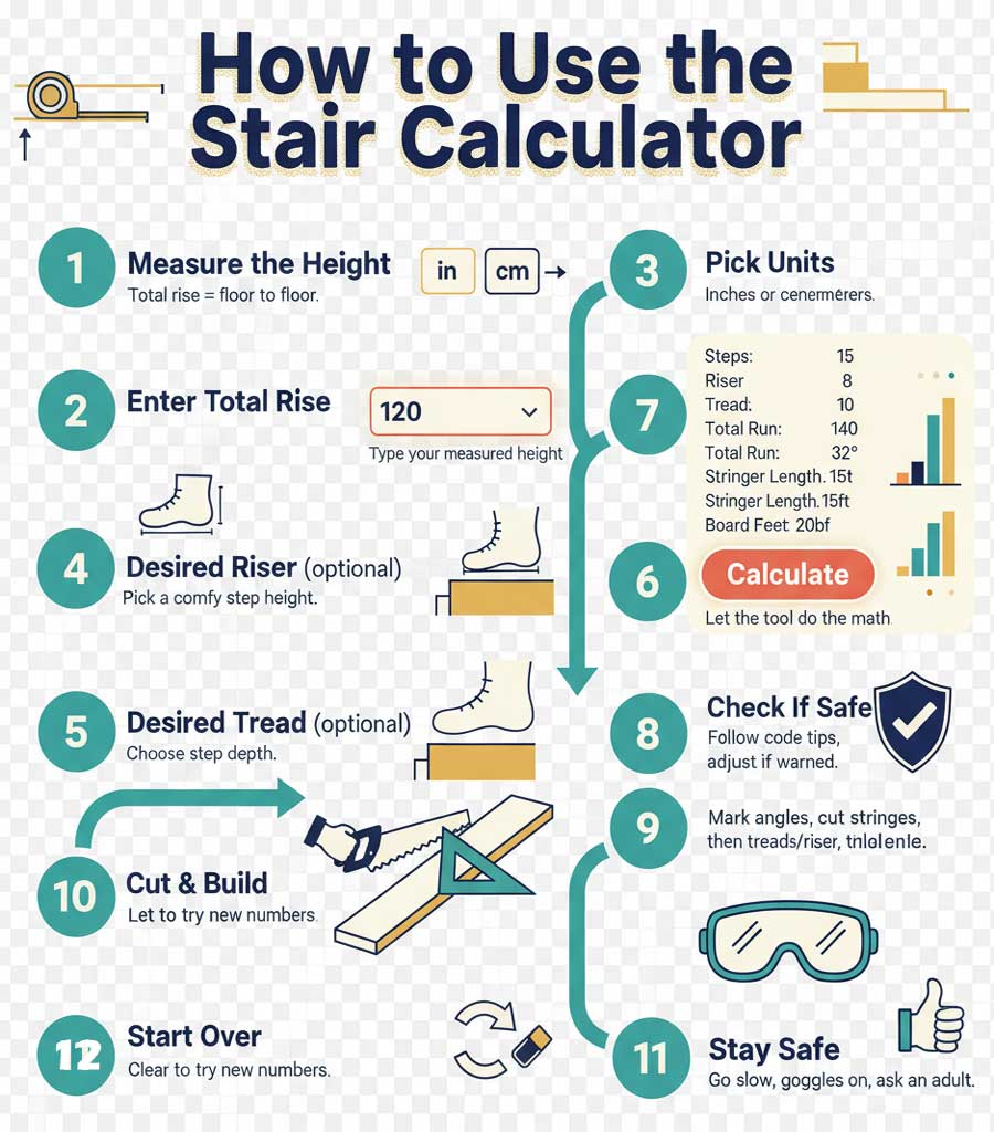 How To Use Stair Calculator
