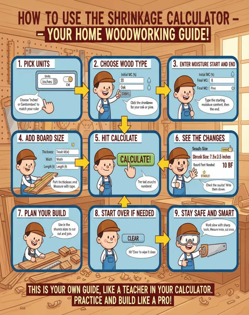 How To Use Wood Shrinkage Calculator